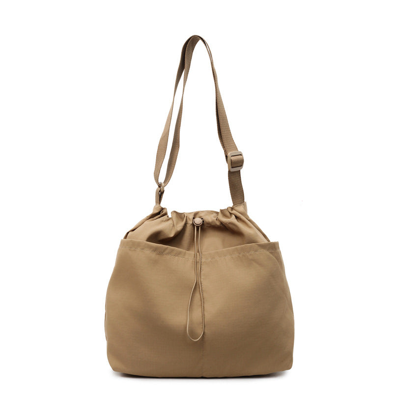 Drawstring Shoulder Bag with Adjustable Strap