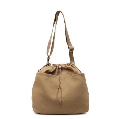 Drawstring Shoulder Bag with Adjustable Strap