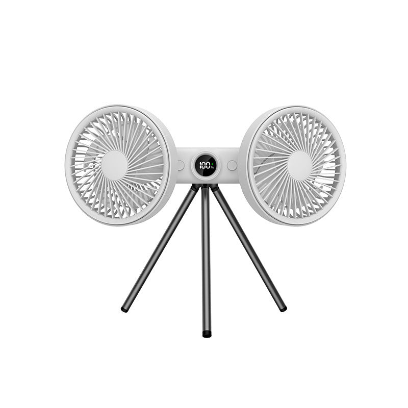 Dual-Head Fan with Adjustable Settings