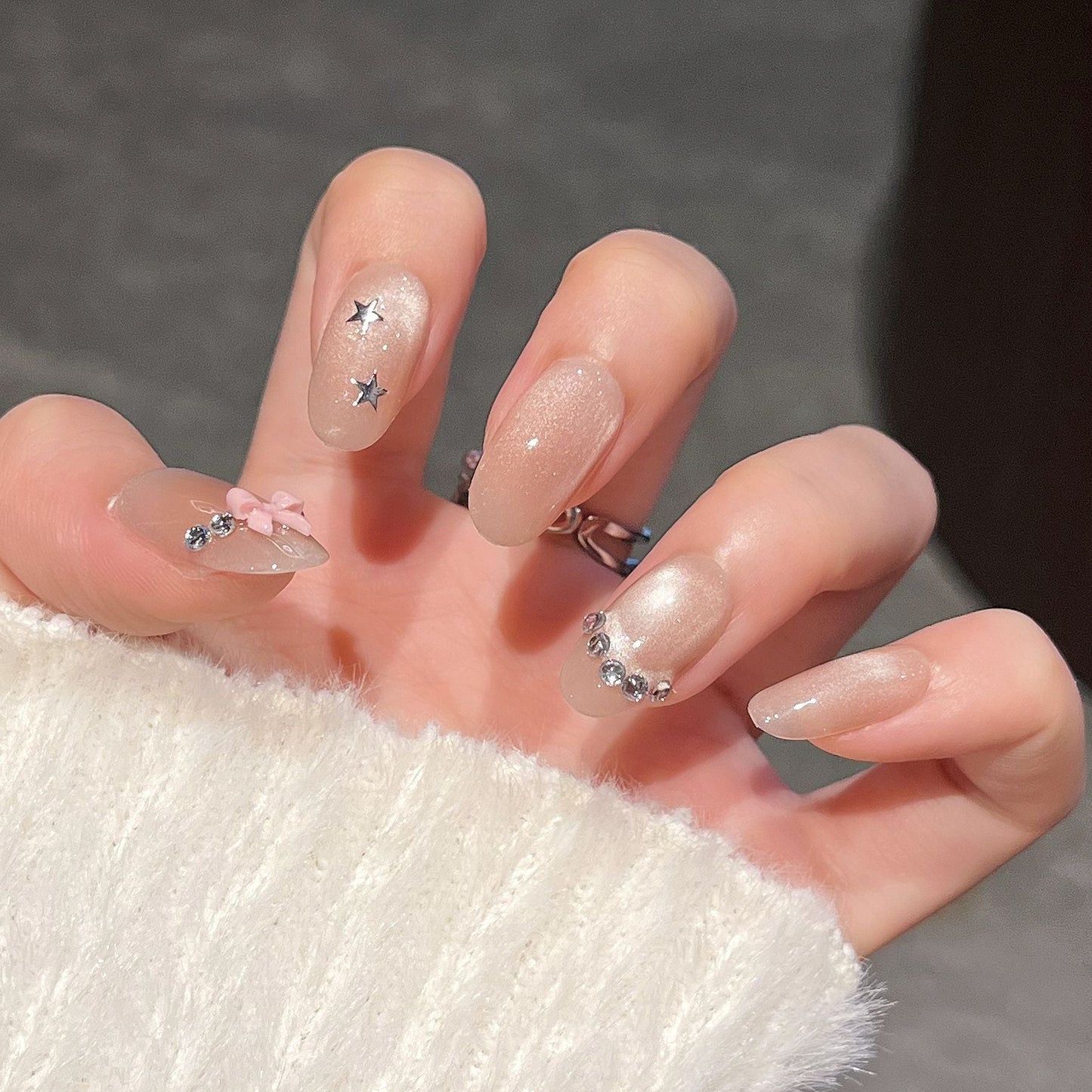 Set of 3D Decorative Press-On Nail Art