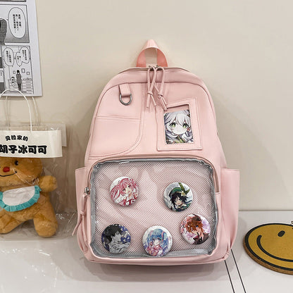 School Backpack Featuring Anime Character Design