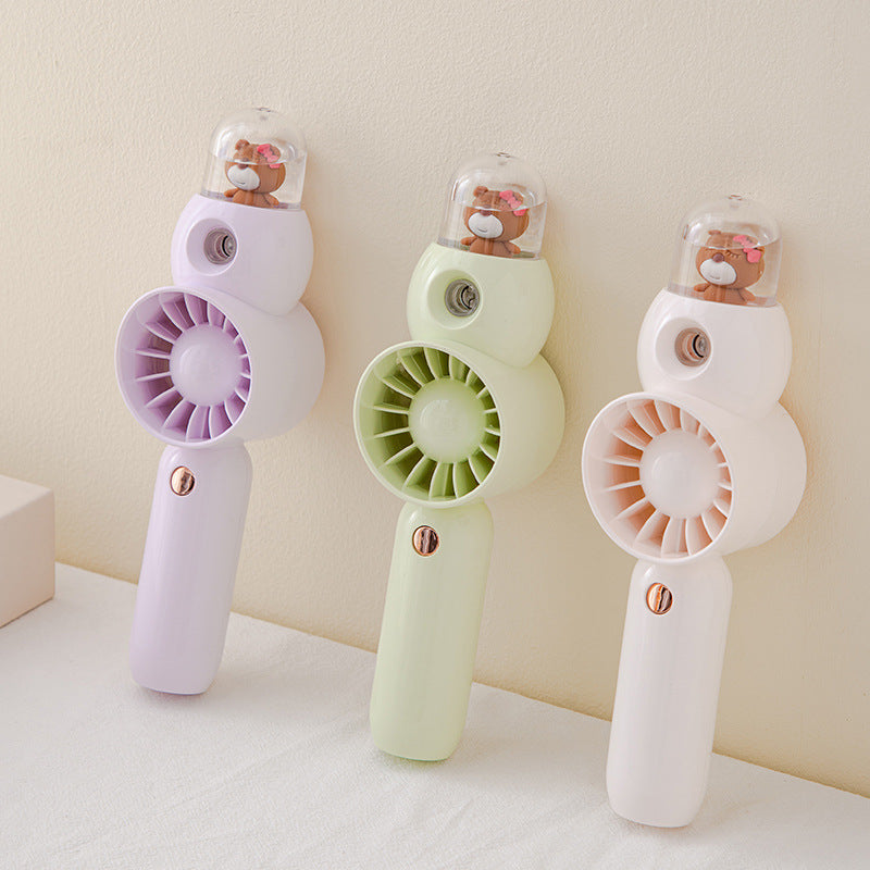 Cute Handheld Fan with Cartoon Design