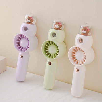 Cute Handheld Fan with Cartoon Design