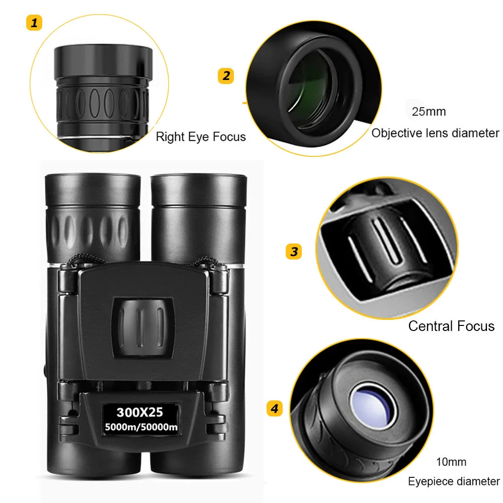 HD 40x22 Military-Grade Binoculars for Long-Distance Observation