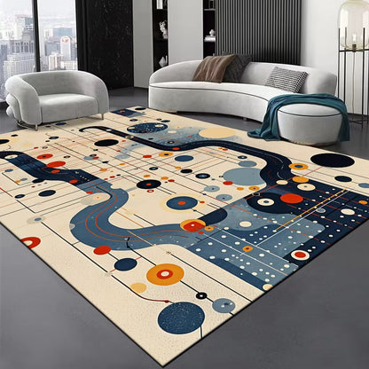 Area Rug with Abstract Swirl Design