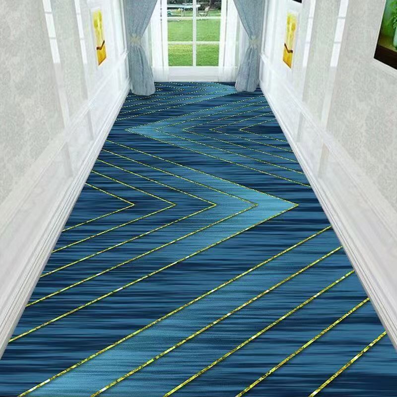 Indoor Runner Mat with Abstract Design