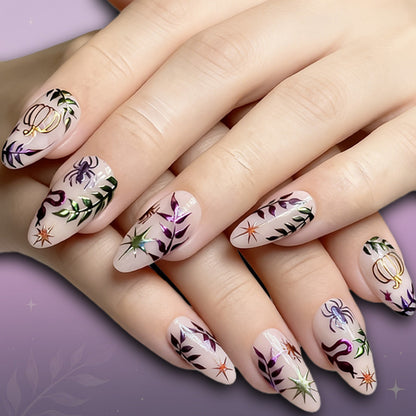 Halloween-Themed Press-On Nail Art Set