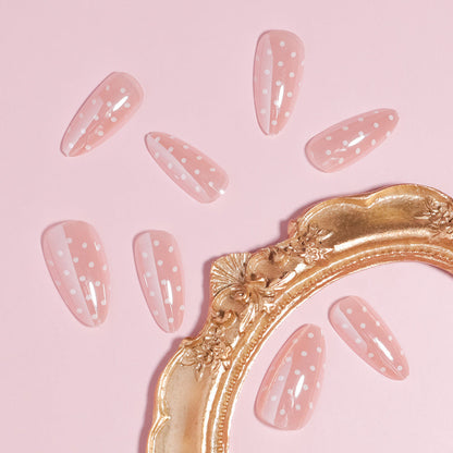 Polka Dot Design Stiletto Press-On Nail Set
