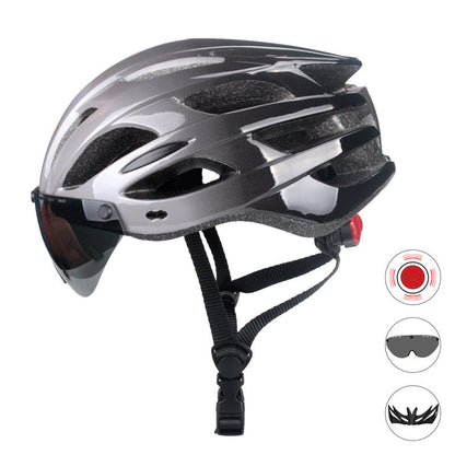 Cycling Helmet with Built-in Visor for Aerodynamic Performance