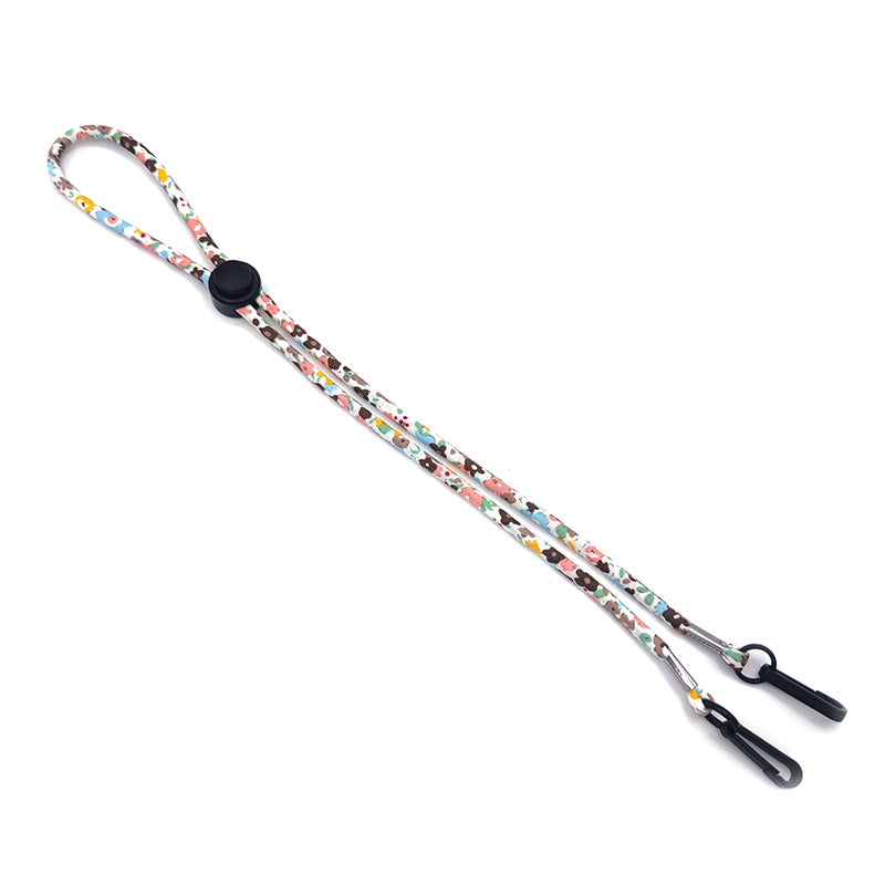 Floral Eyewear Retainer with Adjustable Strap