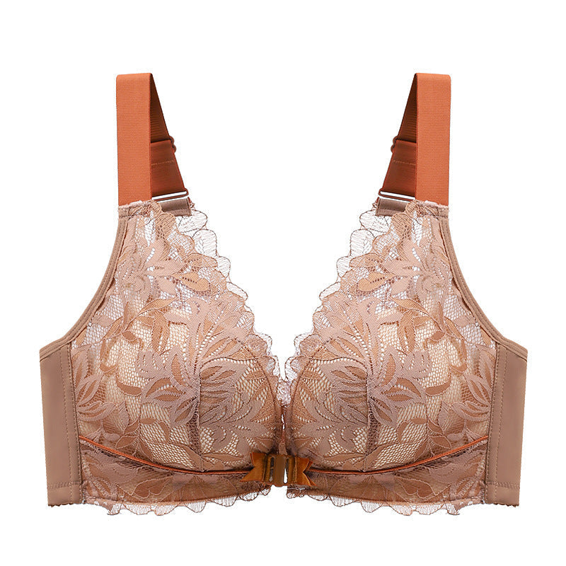 Front Closure Wireless Bra in Amber Color