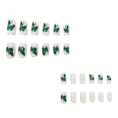 Nail Art Enhancements with Butterfly Design