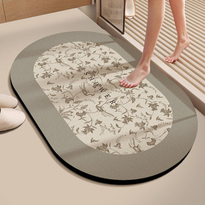 Water-Absorbing Bath Rug for Bathroom Flooring