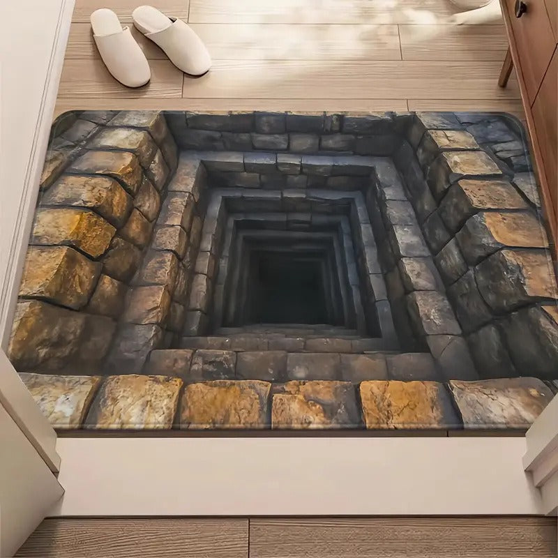Welcome Mat with 3D Illusion Design