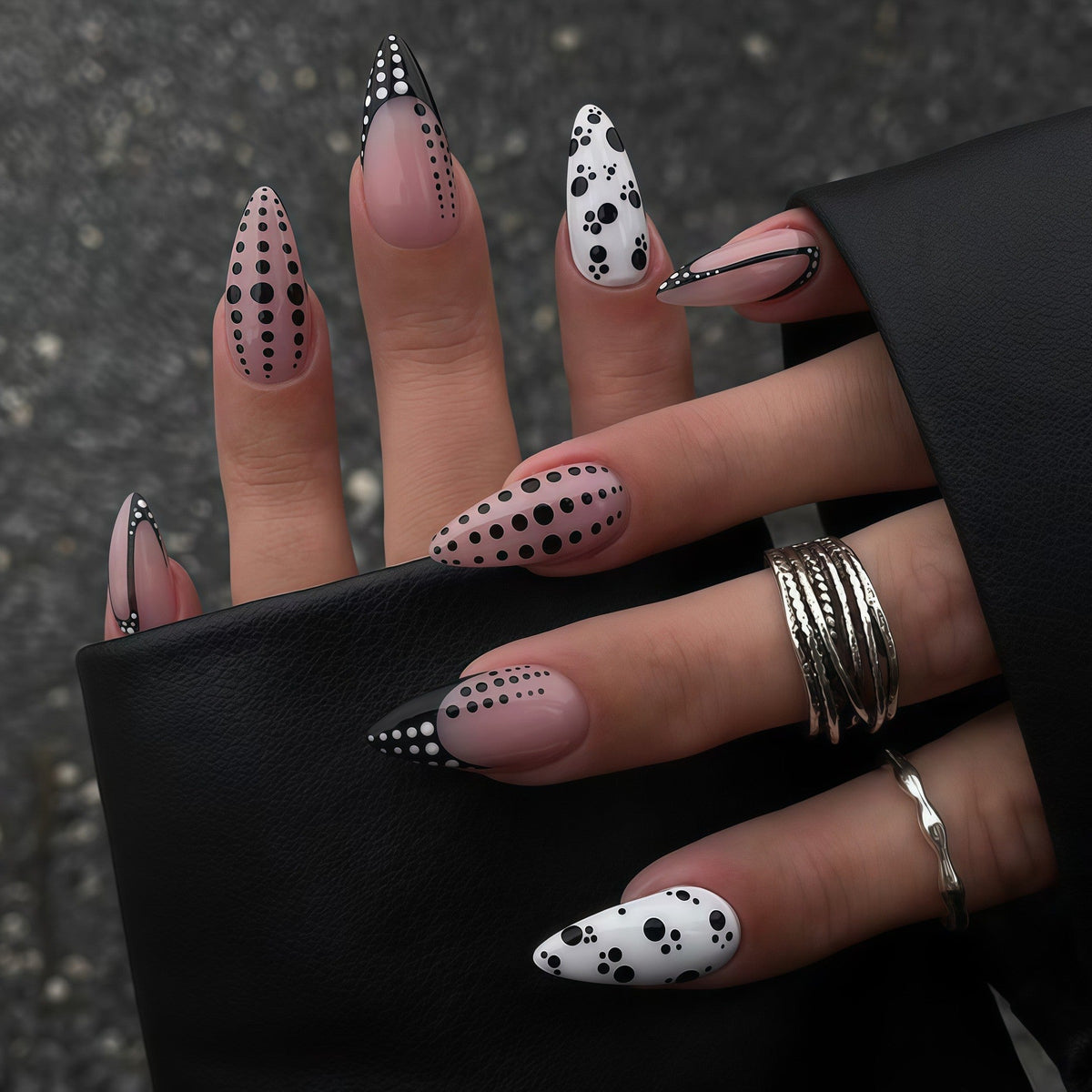 Pointed Nail Art Enhancements - Creative Design