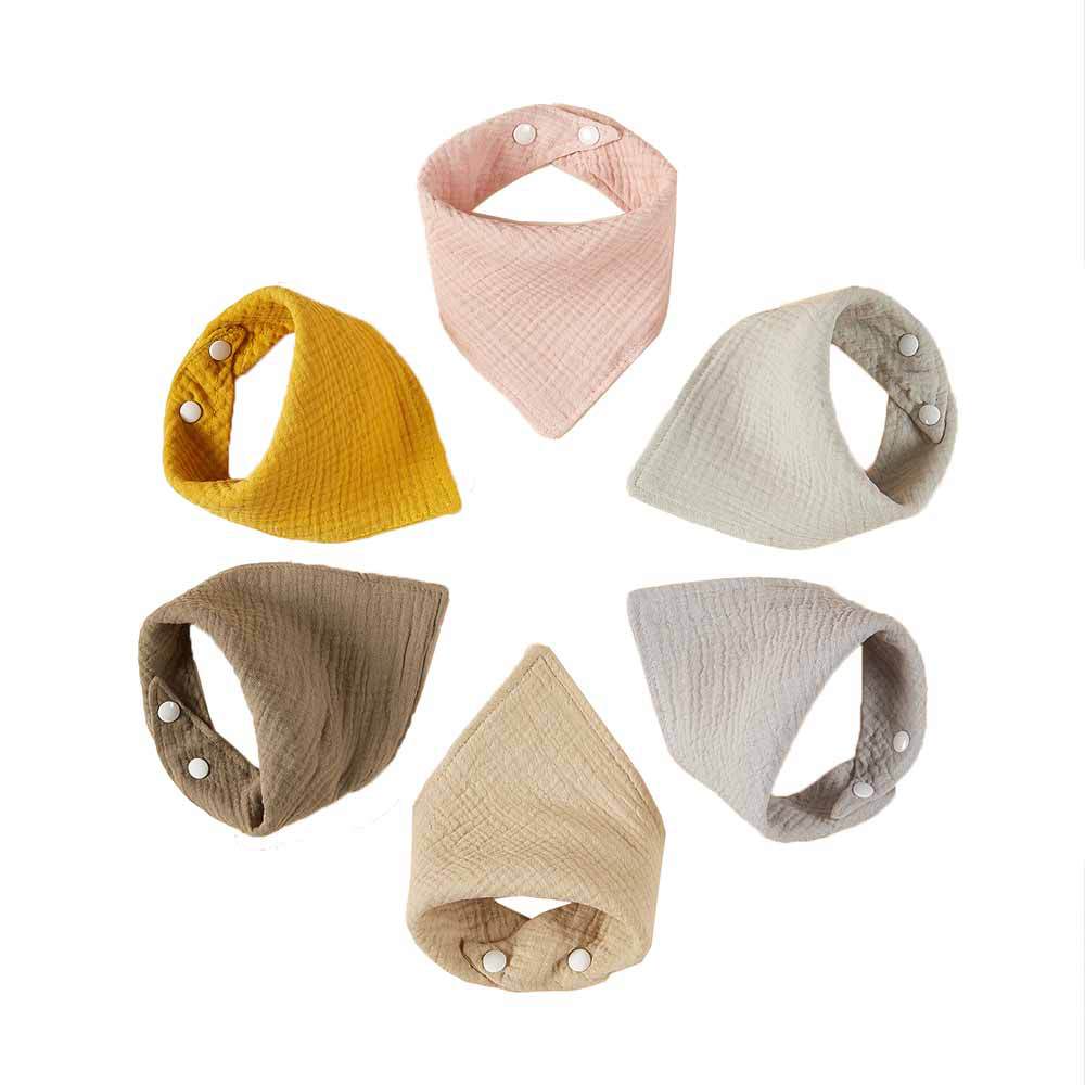 Cotton Bandana Bibs with Adjustable Fit