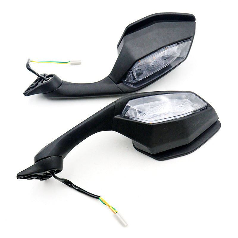 LED Rearview Mirror for Motorcycles - Adjustable Design