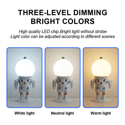 Creative Night Light for Bedroom - Resin Moon Lamp for Bedside Decor
