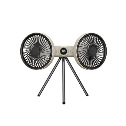 Dual-Head Fan with Adjustable Settings