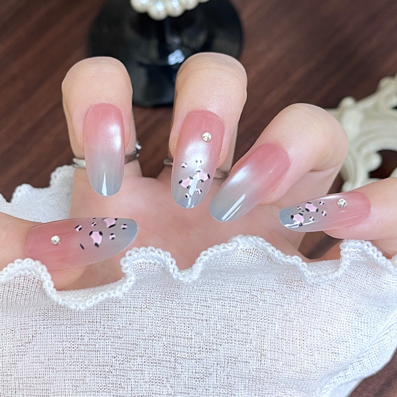 Gemstone Accent Press-On Nail Set in Stiletto Style