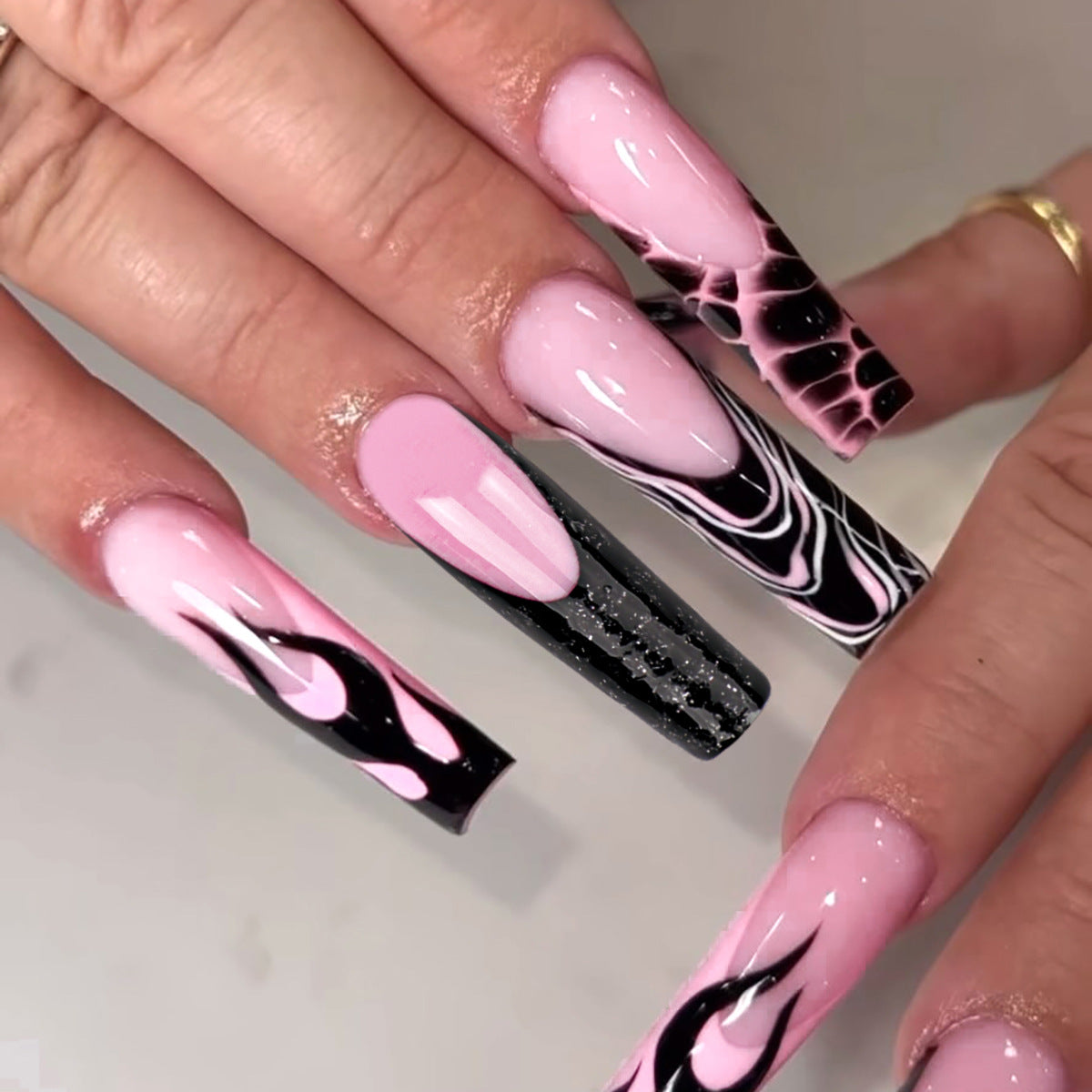 Modern Designed Stiletto Nails - Artistic Style