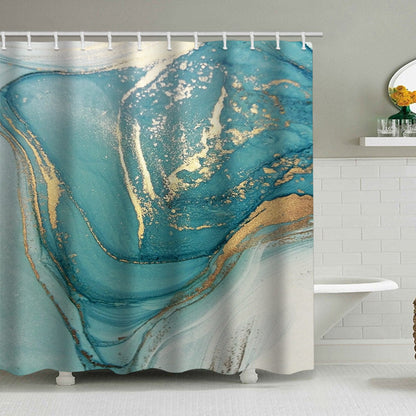 Marble Pattern Shower Curtain in Abstract Design
