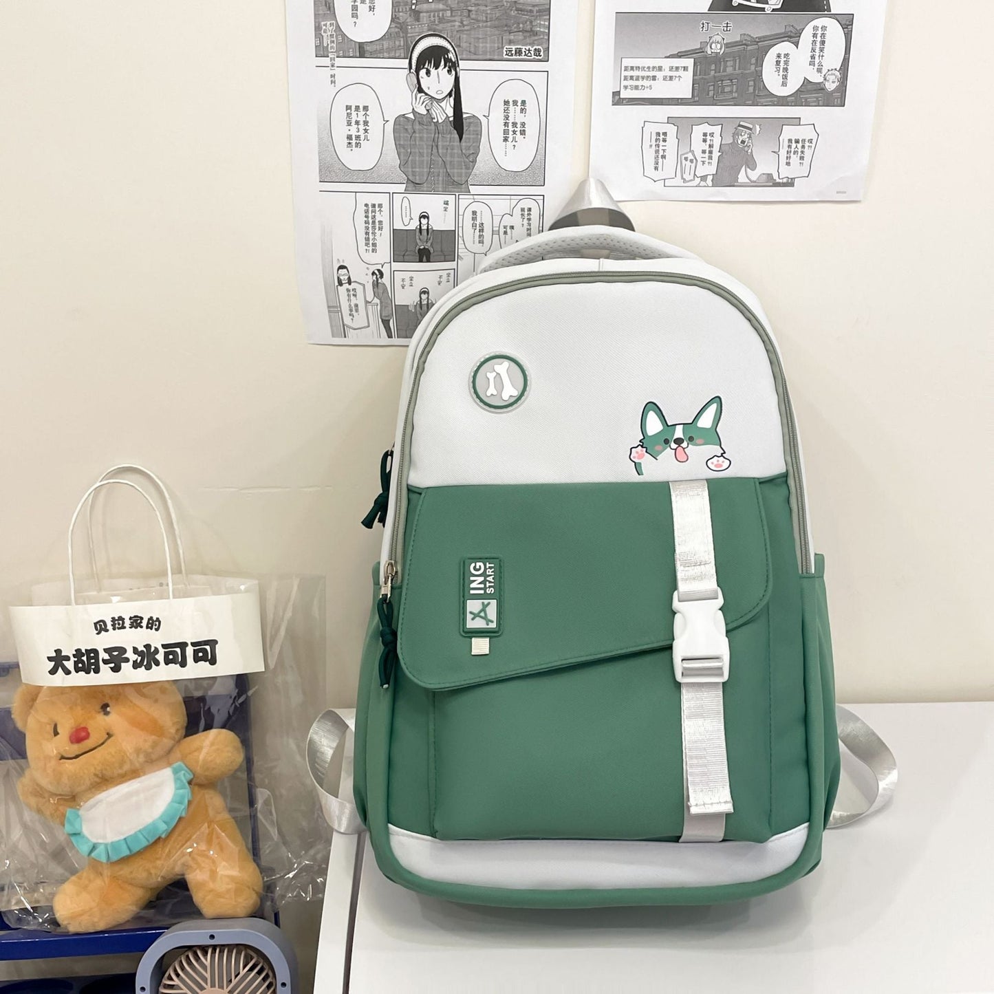 Charming School Backpack with Character Design