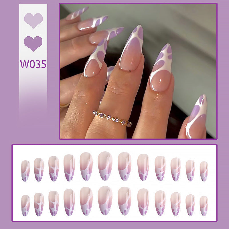 Elegant Patterned Nail Tips for Artistic Designs