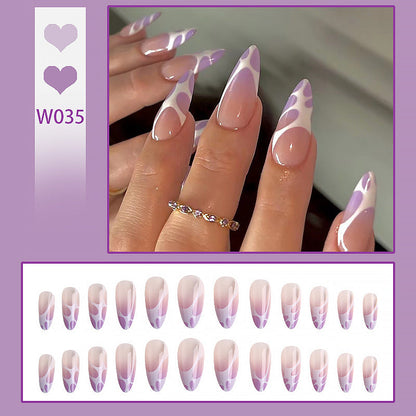 Elegant Patterned Nail Tips for Artistic Designs