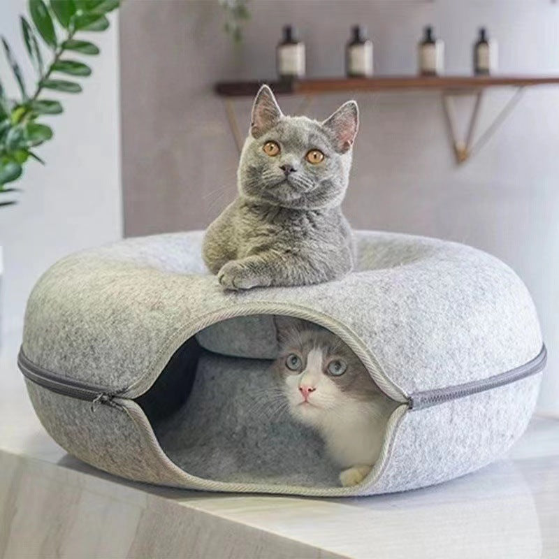 Dual-Function Cozy Cat Haven for Ultimate Relaxation
