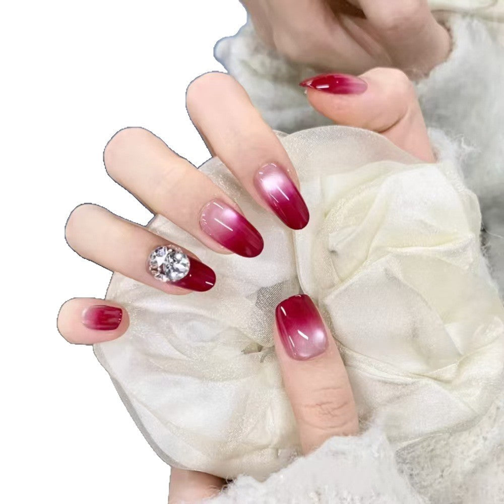 Press-On Nail Set with 3D Decorative Design