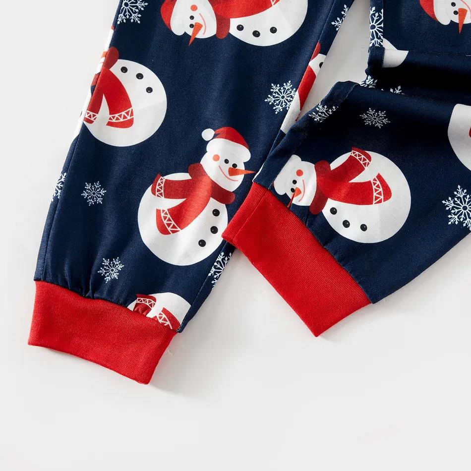 Adorable Snowman Pattern Matching Family Christmas Pajama Sets