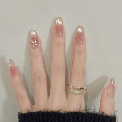 Press-On Nails with Artistic Ocean Theme Design