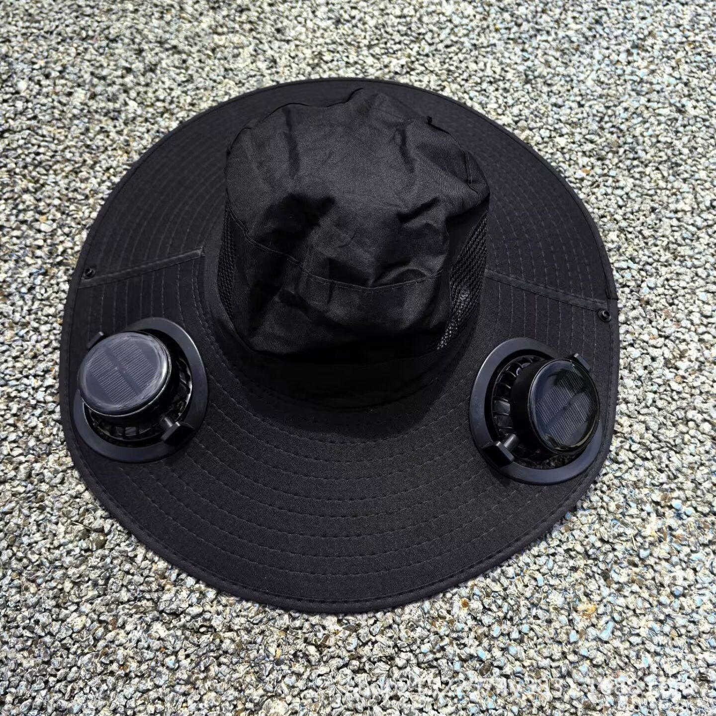 Sun Hat with Removable USB Fans and Wide Neck Coverage - Air-Cooled