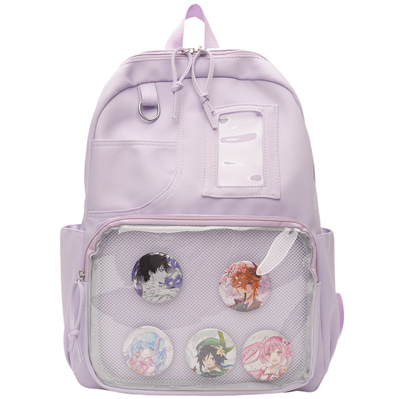 Backpack with Graphic Print Inspired by Anime Designs