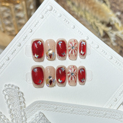 Glitter Star Accents Press-On Nail Kit for Creative Designs