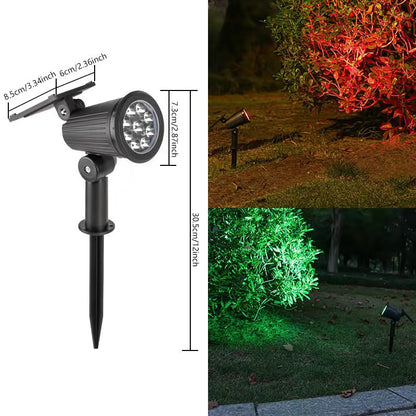 Swivel Head Solar LED Garden Spotlight Stake with Adjustable Height and Weatherproof Design
