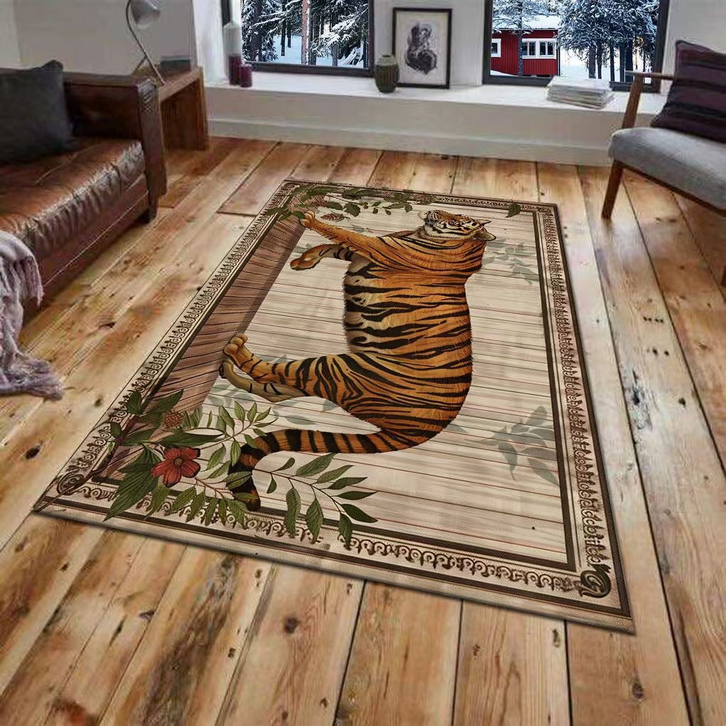 3D Wall Mural of a Tiger Design