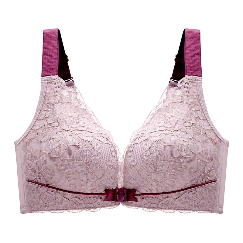 Front Closure Wireless Bra in Amber Color