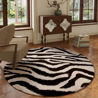 Area Rug with Animal Print Design
