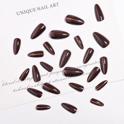 Glossy Finish Press-On Nails in Almond Shape