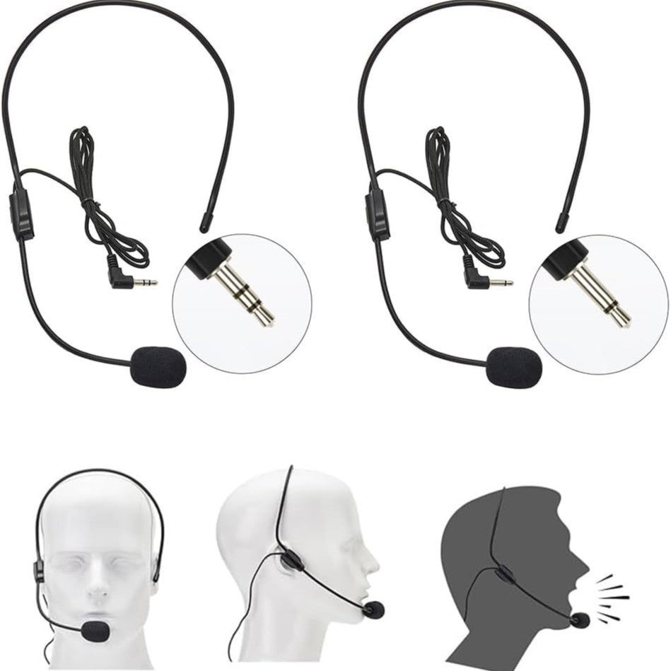 Adjustable Headset with Boom Microphone