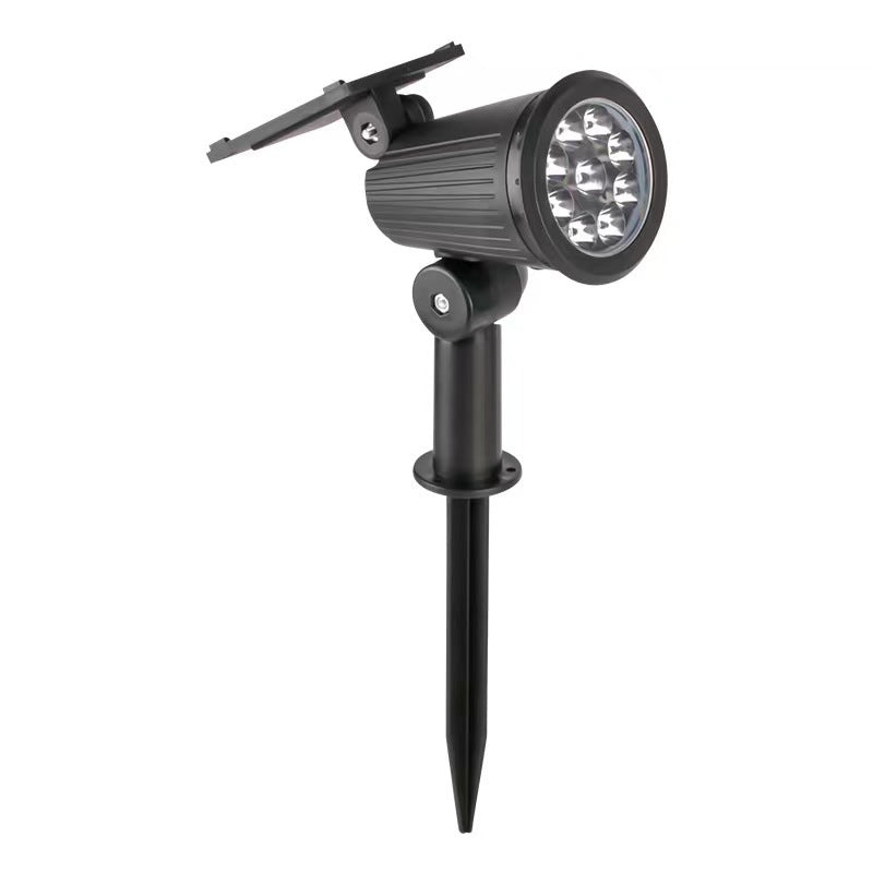 Swivel Head Solar LED Garden Spotlight Stake with Adjustable Height and Weatherproof Design