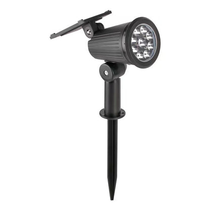 Swivel Head Solar LED Garden Spotlight Stake with Adjustable Height and Weatherproof Design