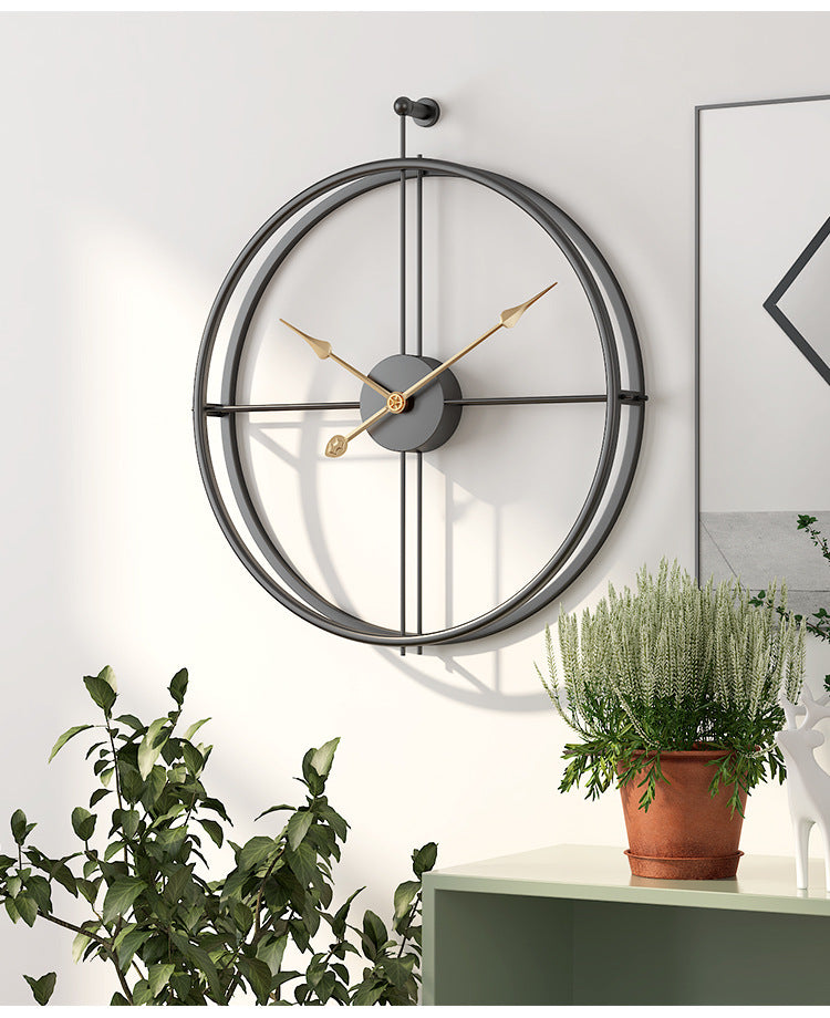 Large 20-Inch Silent Wall Clock in Nordic Minimalist Style