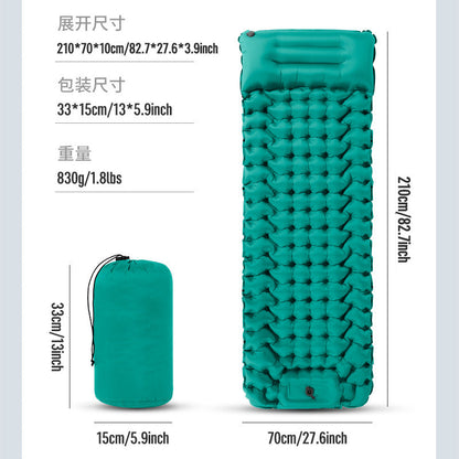 Inflatable Sleeping Pad with Head Support – Lightweight and Cozy