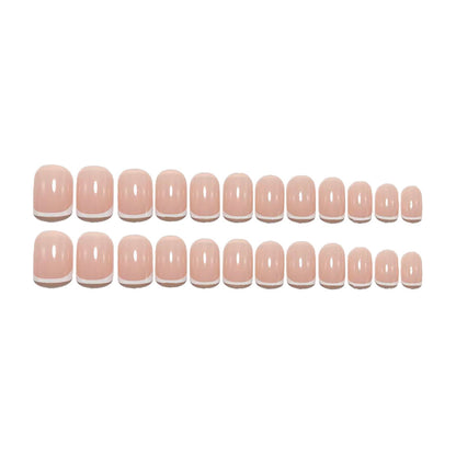 Elegant French Tip Acrylic Nail Set