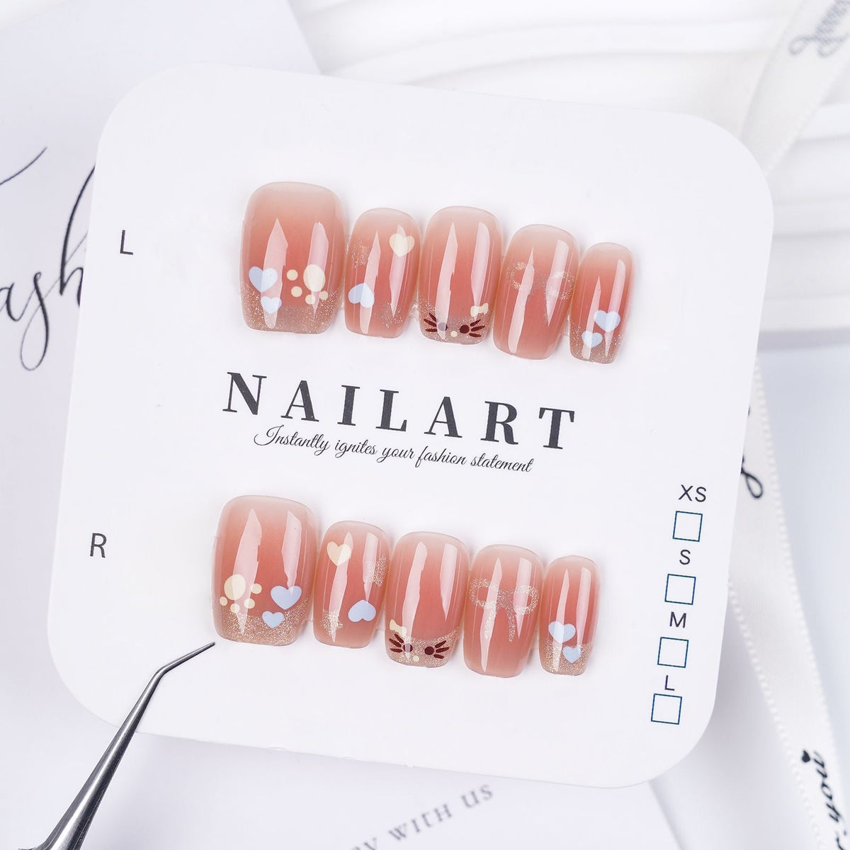 Cute Character Design Press-On Nail Set
