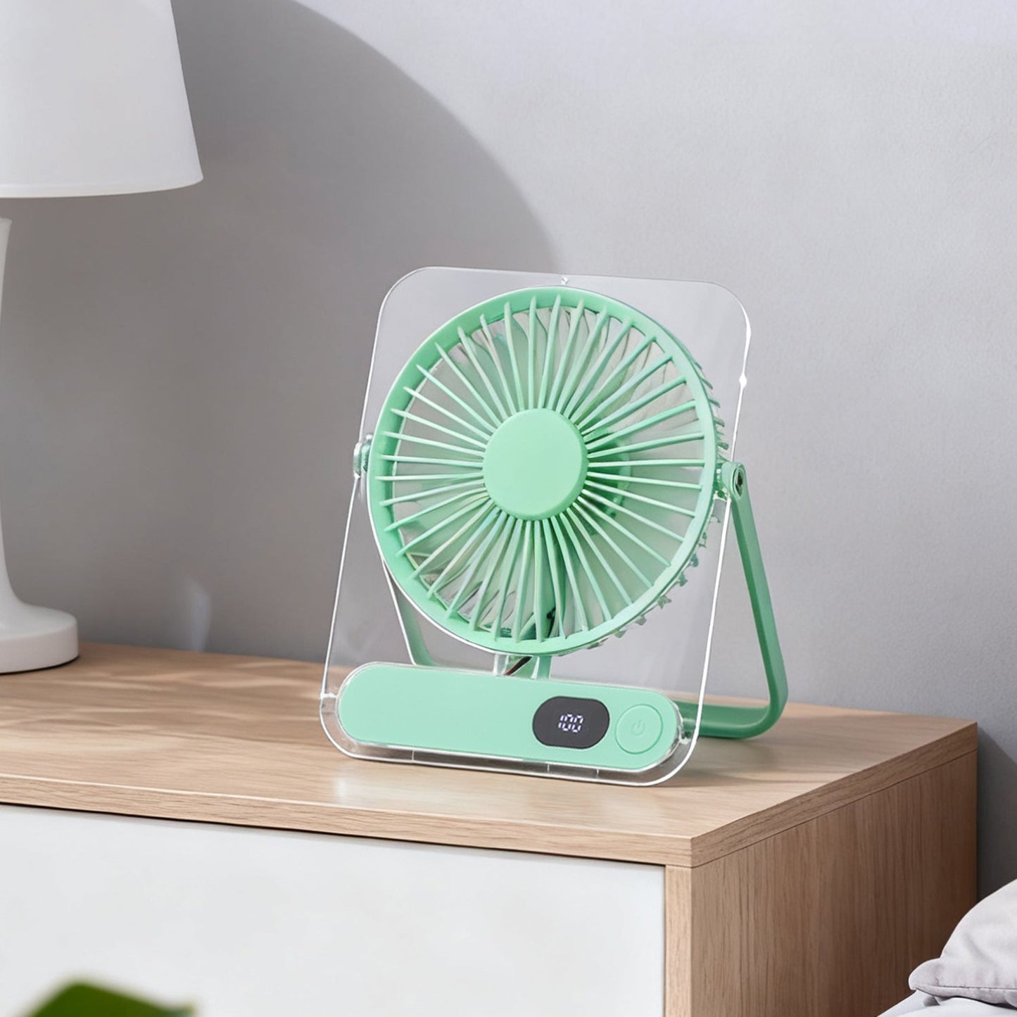 Portable Desk Fan with Rechargeable Battery and Adjustable Settings