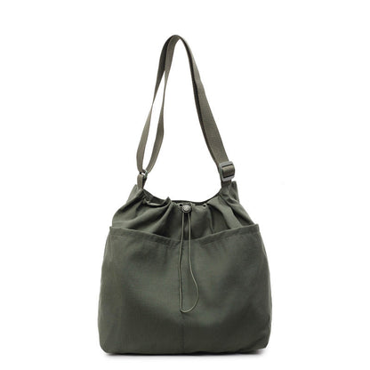 Drawstring Shoulder Bag with Adjustable Strap